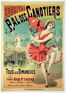 Cartaz para o &39;Bal des Canotiers, Bougival&39; (cor litho)